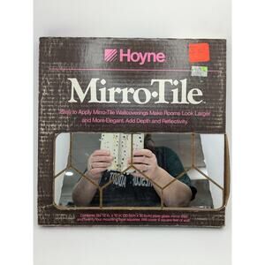 Vintage Hoyne Mirro-Tile Mirrored NOS Box of 6 Cathedral Pattern 1260